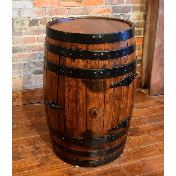 Whiskey barrel storage discount cabinet